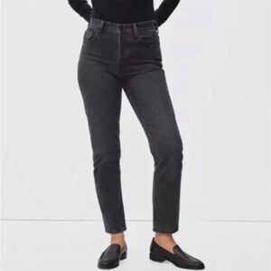 Everlane High-Rise Straight Leg Ankle Jeans Womens Size 29 Washed Black